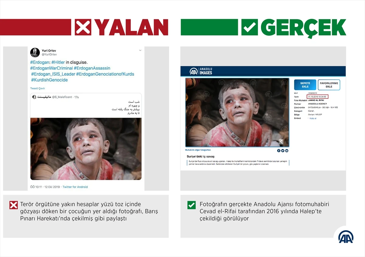 Barış Pınarı Harekatı aleyhine sahte fotoğraflarla manipülasyon çabası