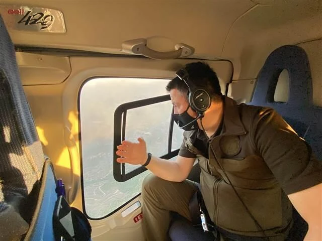 Mersin’de orman yangını: Evler boşaltıldı, Bakan Pakdemir'li olay yerinden takip etti