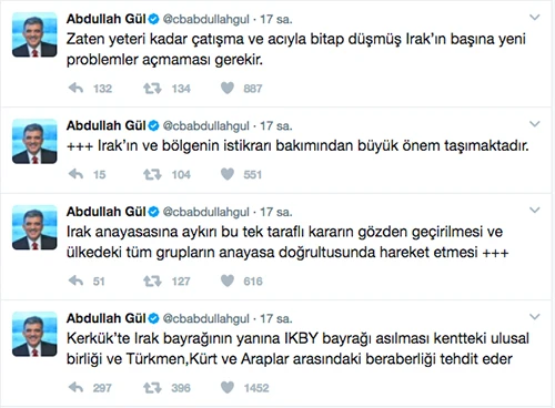 Gül'den IKYB bayrağına tepki: Ulusal birliği tehdit eder