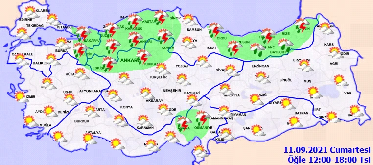 Meteoroloji il il uyardı: Gök gürültülü sağanak yağış geliyor