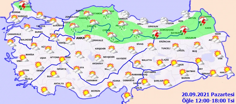 Meteoroloji haritayı paylaştı! Sıcaklıklar aniden düşecek