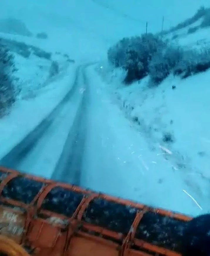 Bingöl’de kar nedeniyle araçlar yol kaldı