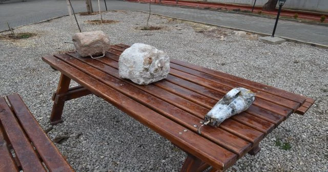 TSK, El Bab'a yerleştirilmiş olan el yapımı patlayıcıların fotoğraflarını paylaştı