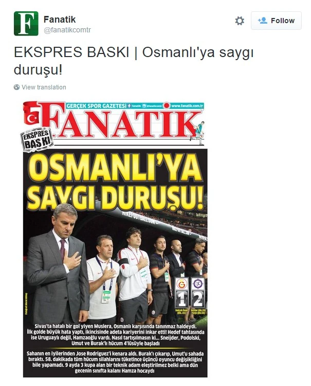 Fanatik'in manşeti olay oldu