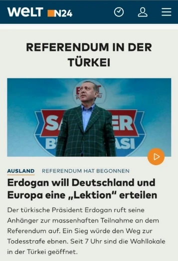 Alman basını Türkiye'deki referandumla yakından ilgili