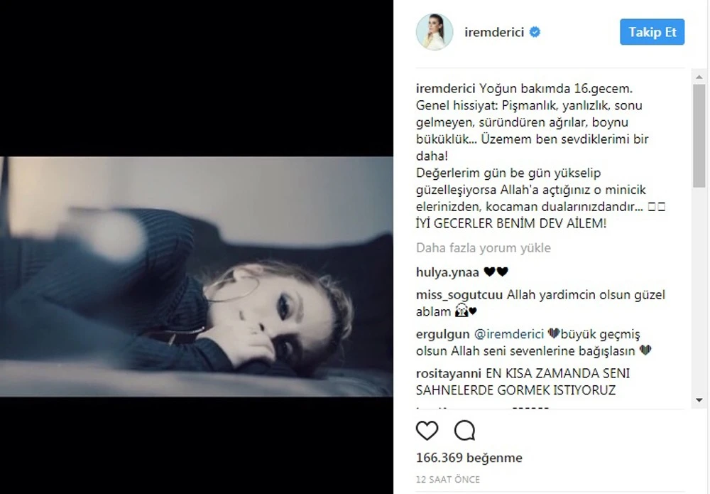 İrem Derici'den sevenlerine mesaj