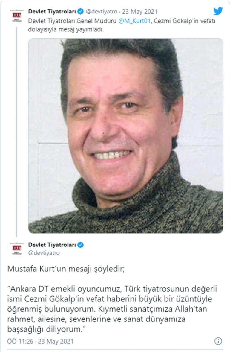 Tiyatro dünyasının acı kaybı! Cezmi Gökalp hayatını kaybetti