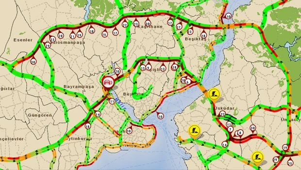 Bir kaza oldu İstanbul kilitlendi