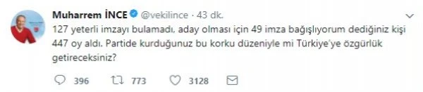 İnce'den Kılıçdaroğlu'na: Milletten nasıl oy alacaksınız