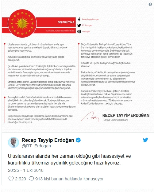 Cumhurbaşkanı Erdoğan'ın açıklamaları