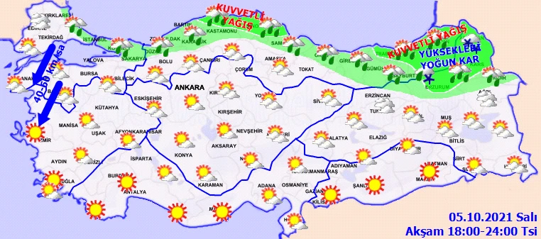 Meteoroloji'den şiddetli yağış uyarısı! Su baskınları, fırtına ve heyelana dikkat (5 Ekim hava durumu)