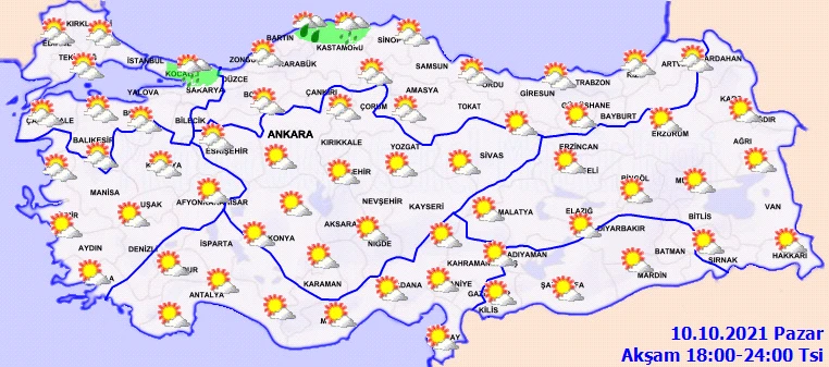 Meteoroloji'den 10 ile uyarı! Günlerce sürecek yağışlar başladı (10 Ekim hava durumu)