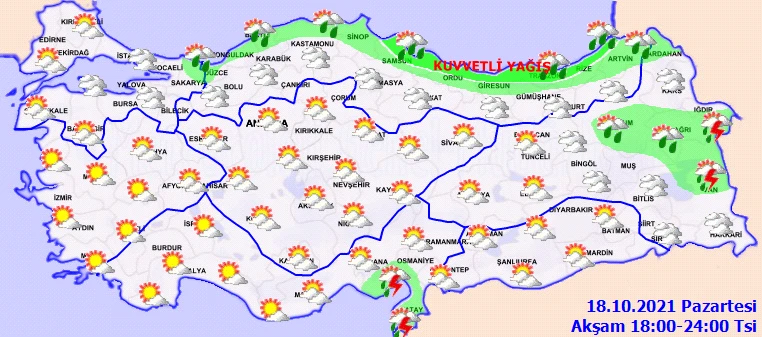 Meteoroloji 47 il için uyardı, 6 şehir için sarı alarm verdi: Kuvvetli sağanak geliyor (18 Ekim hava durumu)