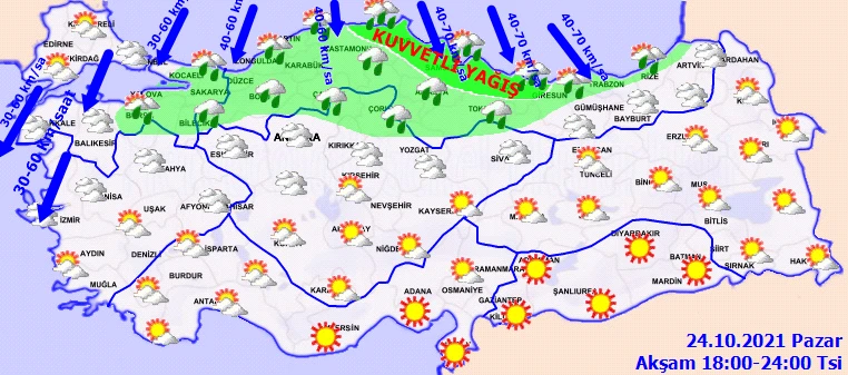 Güneşe elveda, sağanak geri dönüyor! Sıcaklık 10 derece birden düşecek (24 Ekim hava durumu)