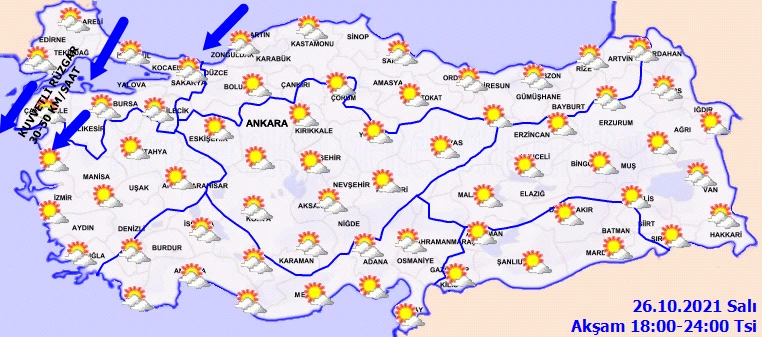 Meteoroloji il il uyardı! Marmara'yı fırtına ve don vuracak (26 Ekim hava durumu)