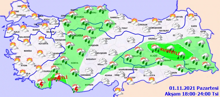Meteoroloji'den tüm bölgeler için sağanak uyarısı! Sel ve su baskınlarına dikkat (1 Kasım hava durumu)