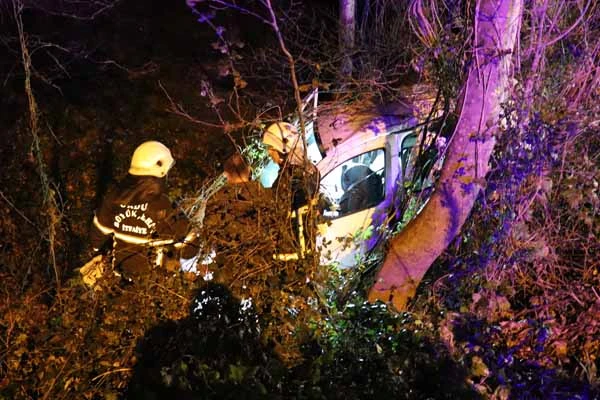 Ordu'da çok feci kaza! Araç bu hale geldi