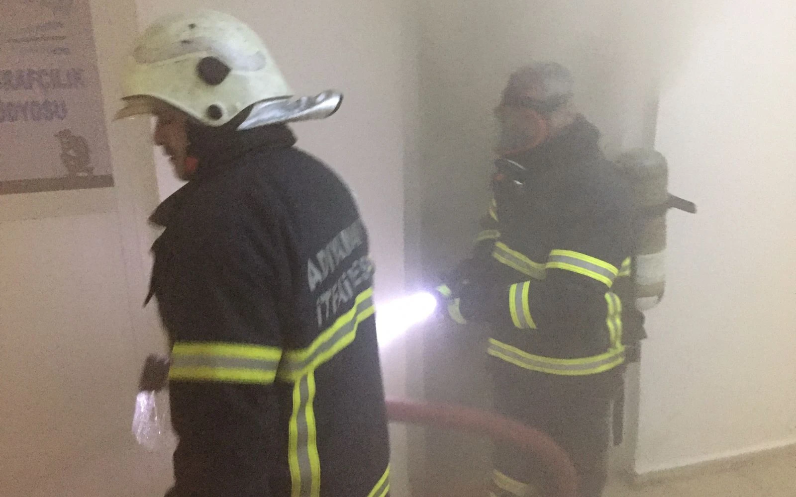 Okulda yangın paniği