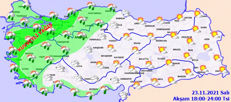 Meteoroloji'den İstanbul için sarı kodlu uyarı: Metrekareye 80 kg yağış düşecek (23 Kasım hava durumu)