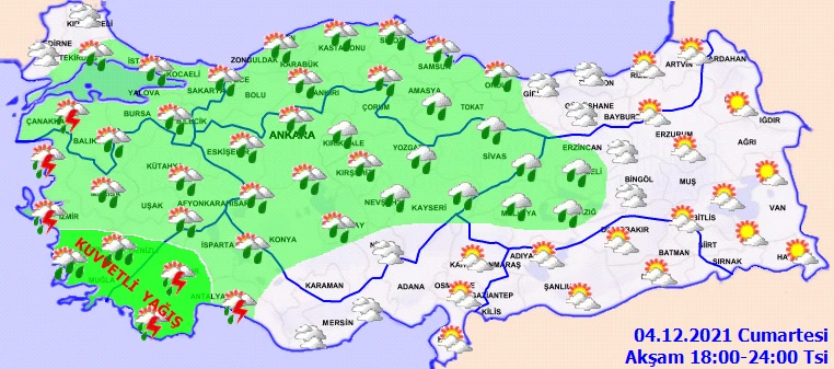 Meteoroloji'den 12 ile uyarı! Sıcaklık 5 derece düşecek (4 Aralık hava durumu)