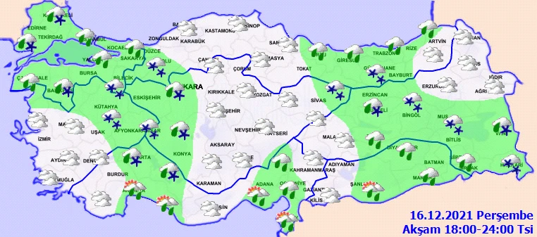 Meteoroloji'den tüm Türkiye'de kar alarmı! Hazırlıklarınızı tamamlayın (16 Aralık hava durumu)