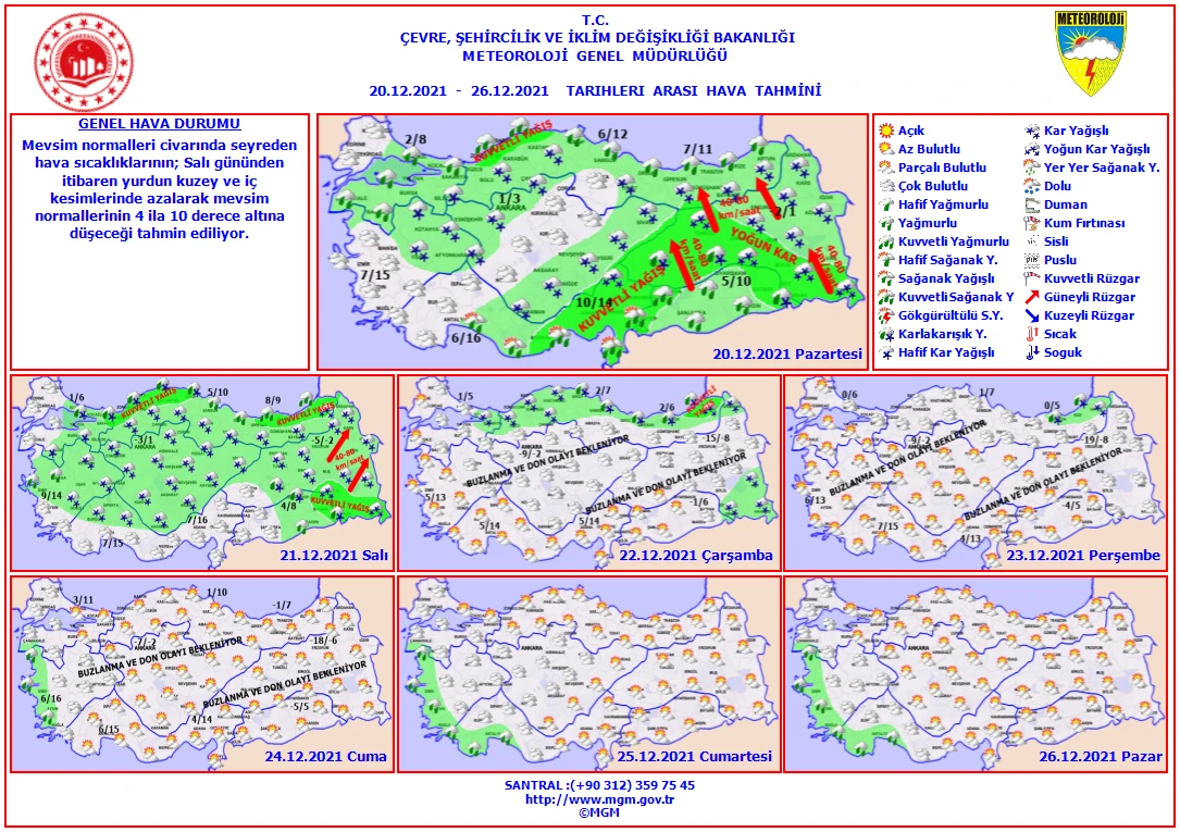 Meteoroloji'den birçok ile 'sarı ve turuncu' kodlu uyarı: Şiddetli kar ve yağmur geliyor ( 20 Aralık hava durumu)