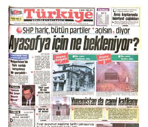 Türkiye gazetesi kutlu davaya öncülük etti