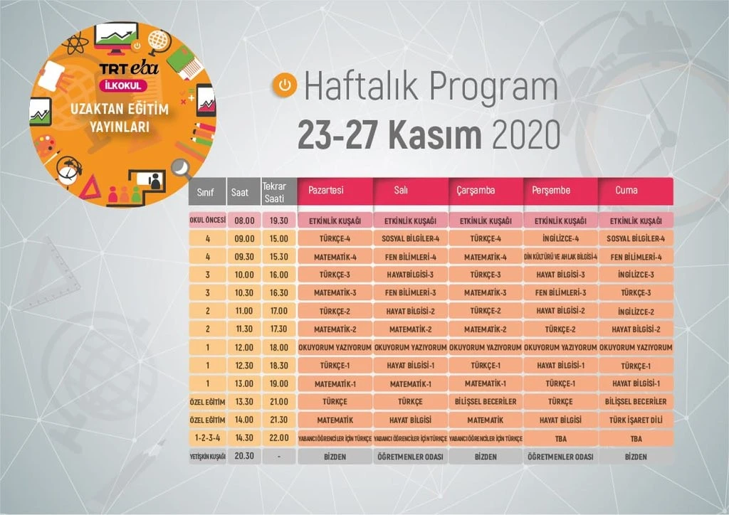 Milli Eğitim Bakanlığı ara tatil sonrası ilk haftanın programını paylaştı