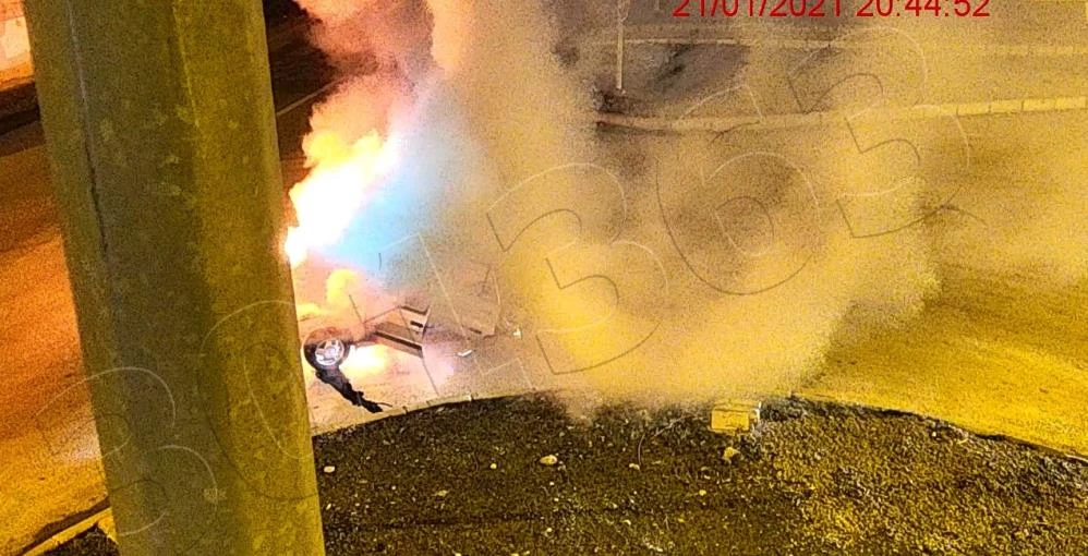 Bir anda alev topuna döndü, faciadan dönüldü