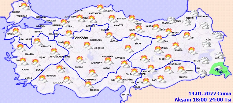 Meteoroloji'den peş peşe uyarılar: Kar, buzlanma, don ve fırtınaya dikkat! (14 Ocak hava durumu)