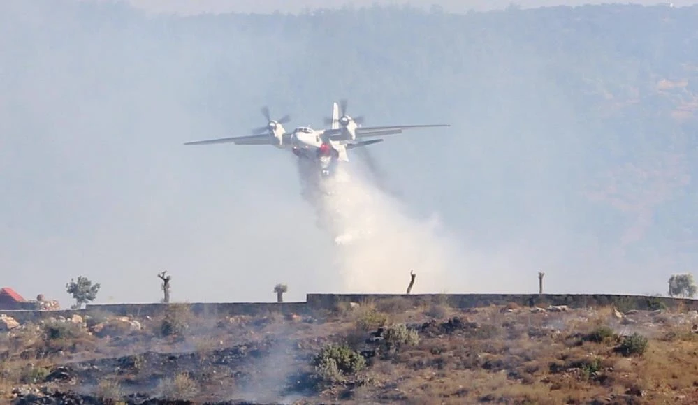 Bodrum'daki yangına jet müdahale: 5 saatte kontrol altında