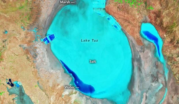 NASA korkunç verileri paylaştı: Tuz Gölü ölüyor!