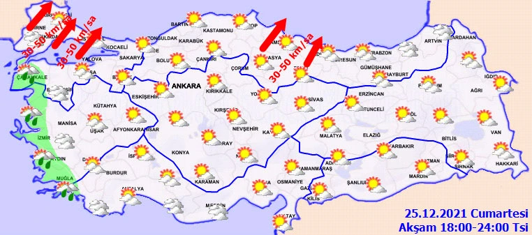 Meteoroloji'den buzlanma ve don uyarısı (25 Aralık hava durumu)