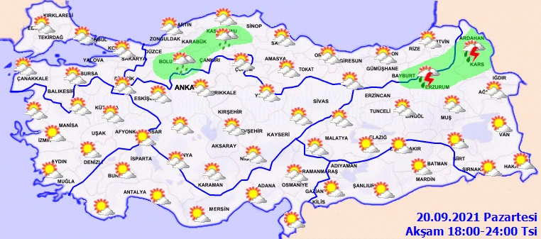 Meteoroloji haritayı paylaştı! Sıcaklıklar aniden düşecek