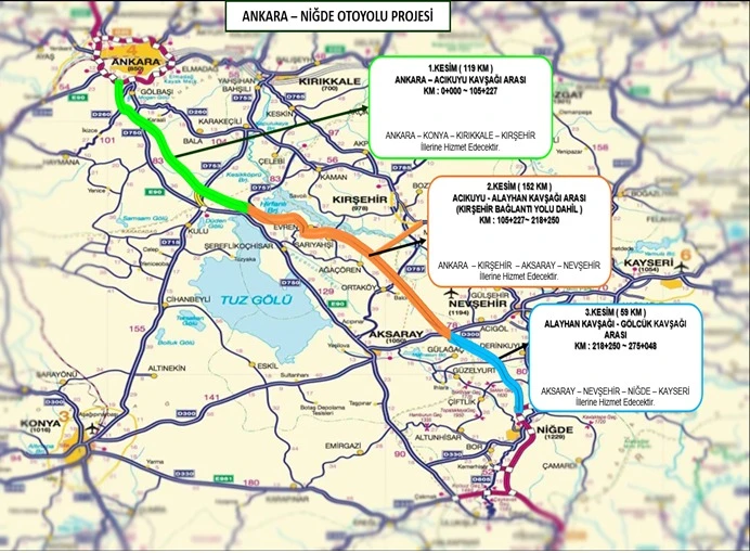 Bakan Karaismailoğlu Ankara-Niğde Otoyolu'nda incelemelerde bulundu
