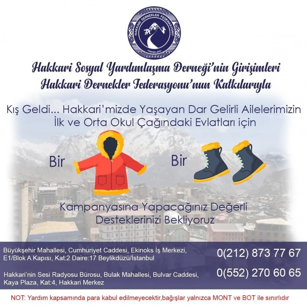 Hakkari derneklerinden anlamlı kampanya!