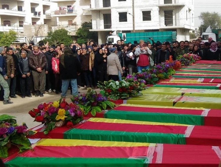 Fotoğraflar her şeyi anlatıyor! YPG'li teröristler yan yana dizildi...