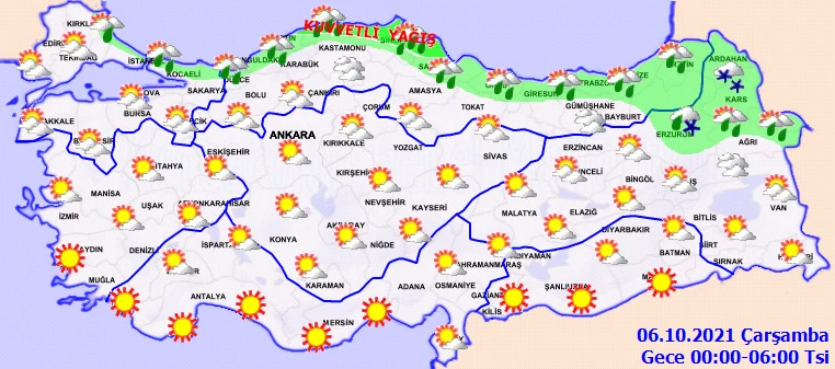 Meteoroloji'den şiddetli yağış uyarısı! Su baskınları, fırtına ve heyelana dikkat (5 Ekim hava durumu)