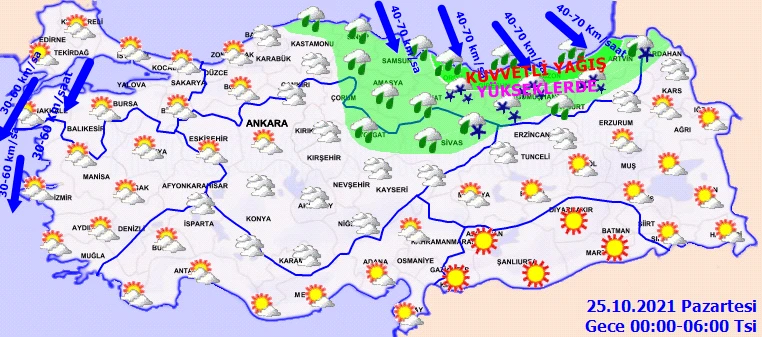 Güneşe elveda, sağanak geri dönüyor! Sıcaklık 10 derece birden düşecek (24 Ekim hava durumu)