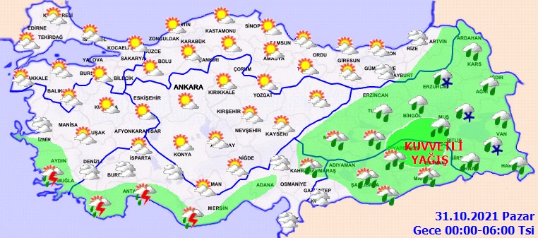 Meteoroloji'den 8 ile kar uyarısı! Sağanak ve fırtına geliyor (30 Ekim hava durumu)