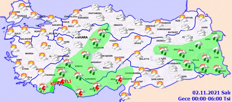 Meteoroloji'den tüm bölgeler için sağanak uyarısı! Sel ve su baskınlarına dikkat (1 Kasım hava durumu)