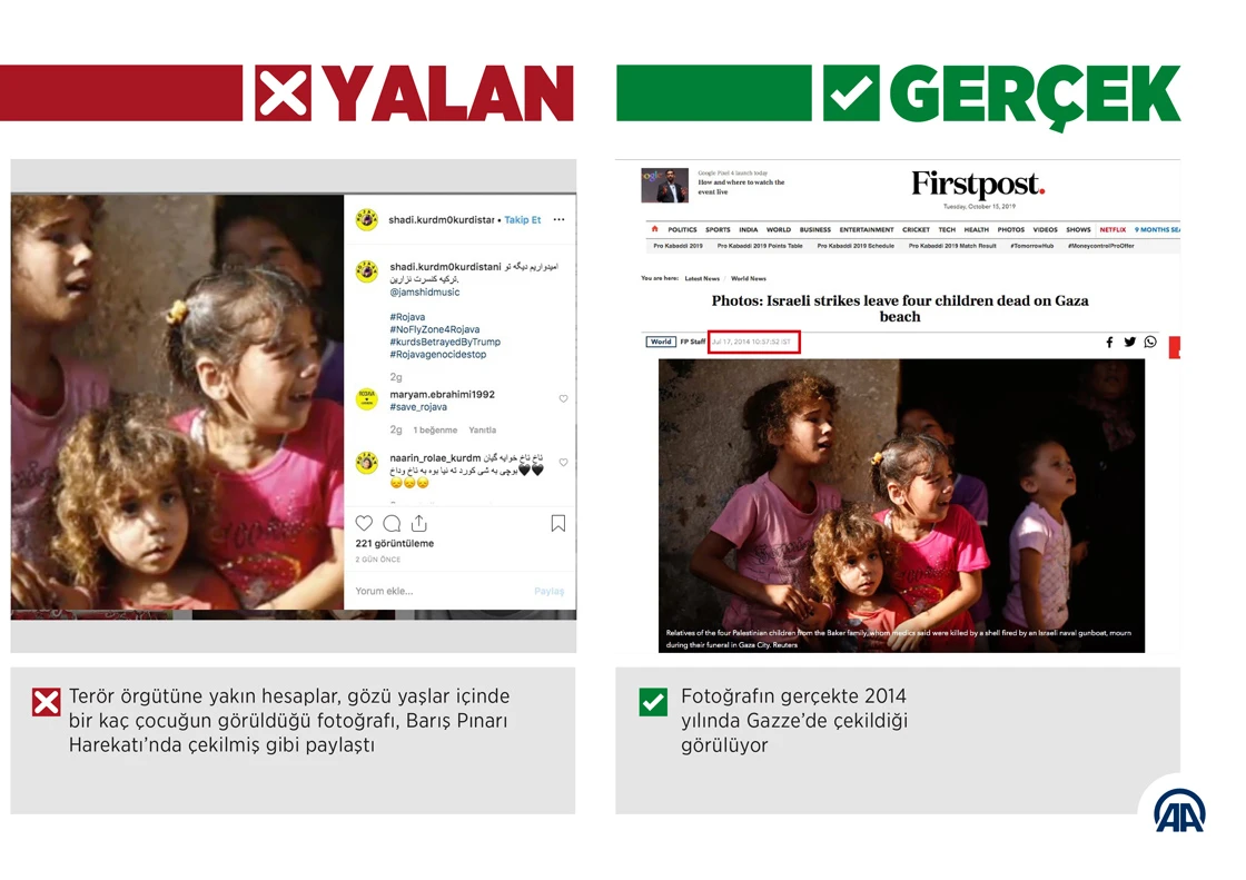 Harekat aleyhine 'savaştan etkilenen çocukların' fotoğraflarıyla manipülasyon