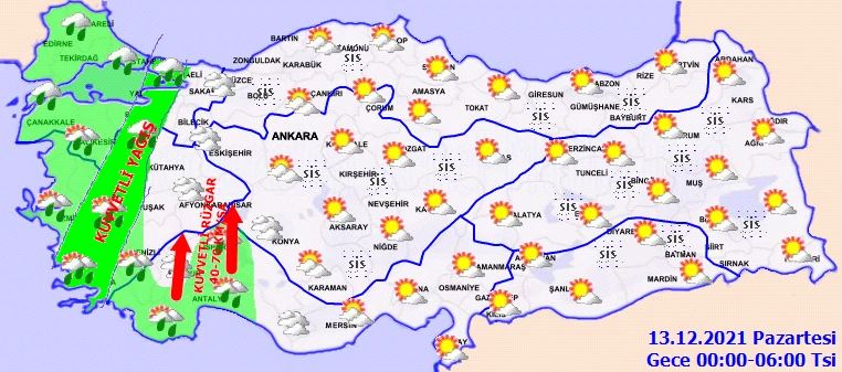 Meteoroloji'den uyarı üstüne uyarı! Önce yağmur arkasından kar gelecek (12 Aralık hava durumu)