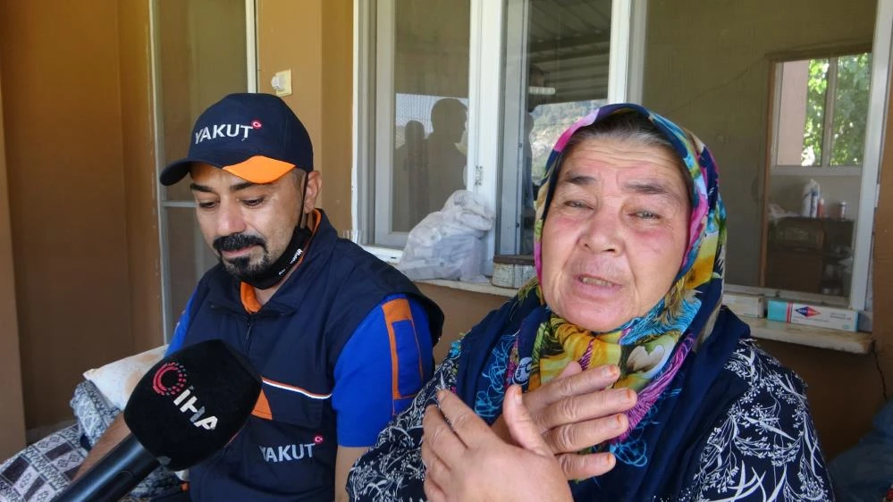 Alevlerin arasından kurtarıldı: Nesibe teyze kahramanlarıyla buluştu