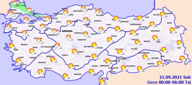 Meteoroloji haritayı paylaştı! Sıcaklıklar aniden düşecek