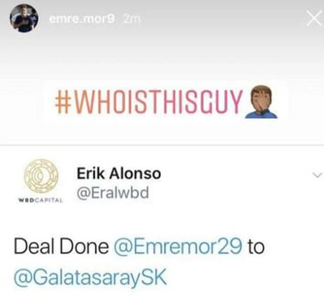 Emre Mor'dan şaşırtan paylaşım