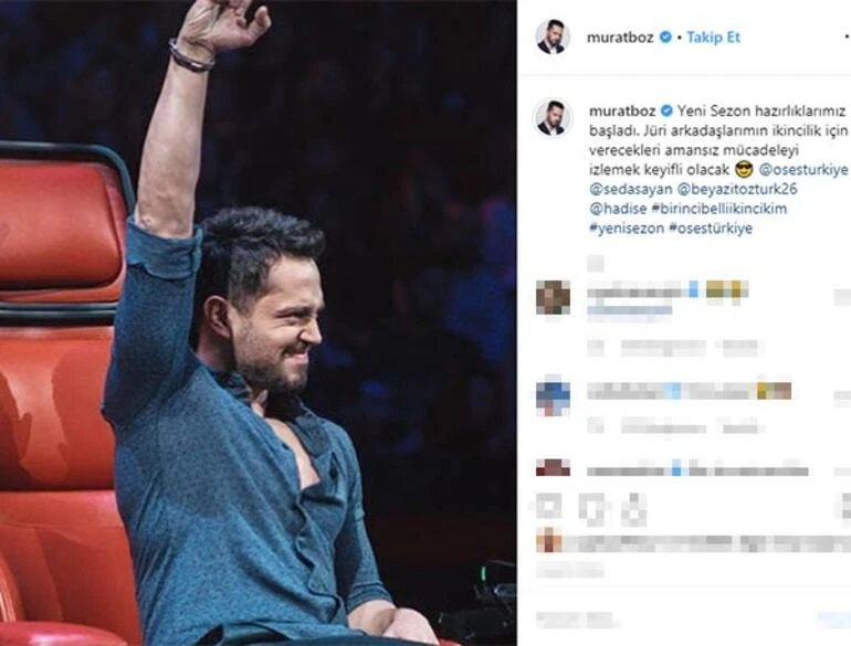 Murat Boz O Ses Türkiye paylaşımı