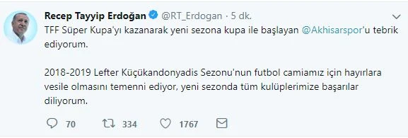 Akhisarspor Süper Kupa şampiyonu