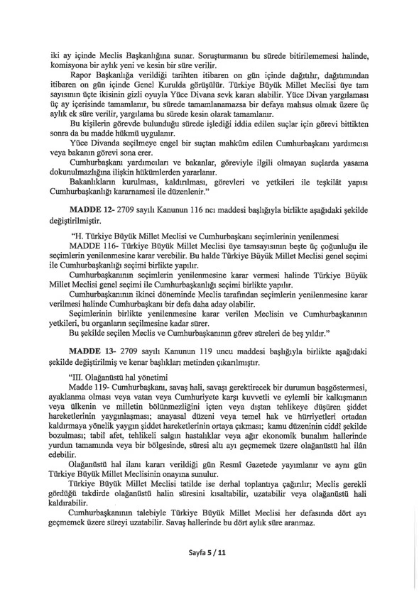 Anayasa değişikliği meclise sunuldu. İşte değiştirilmesi planlanan maddeler!