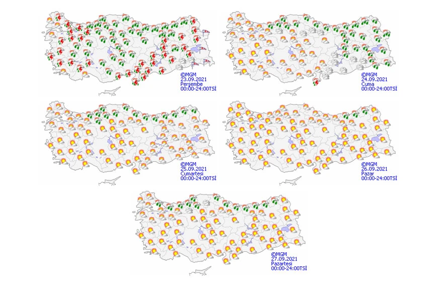 Meteoroloji il il uyardı! Kuvvetli yağışlar geliyor (23 Eylül hava durumu)